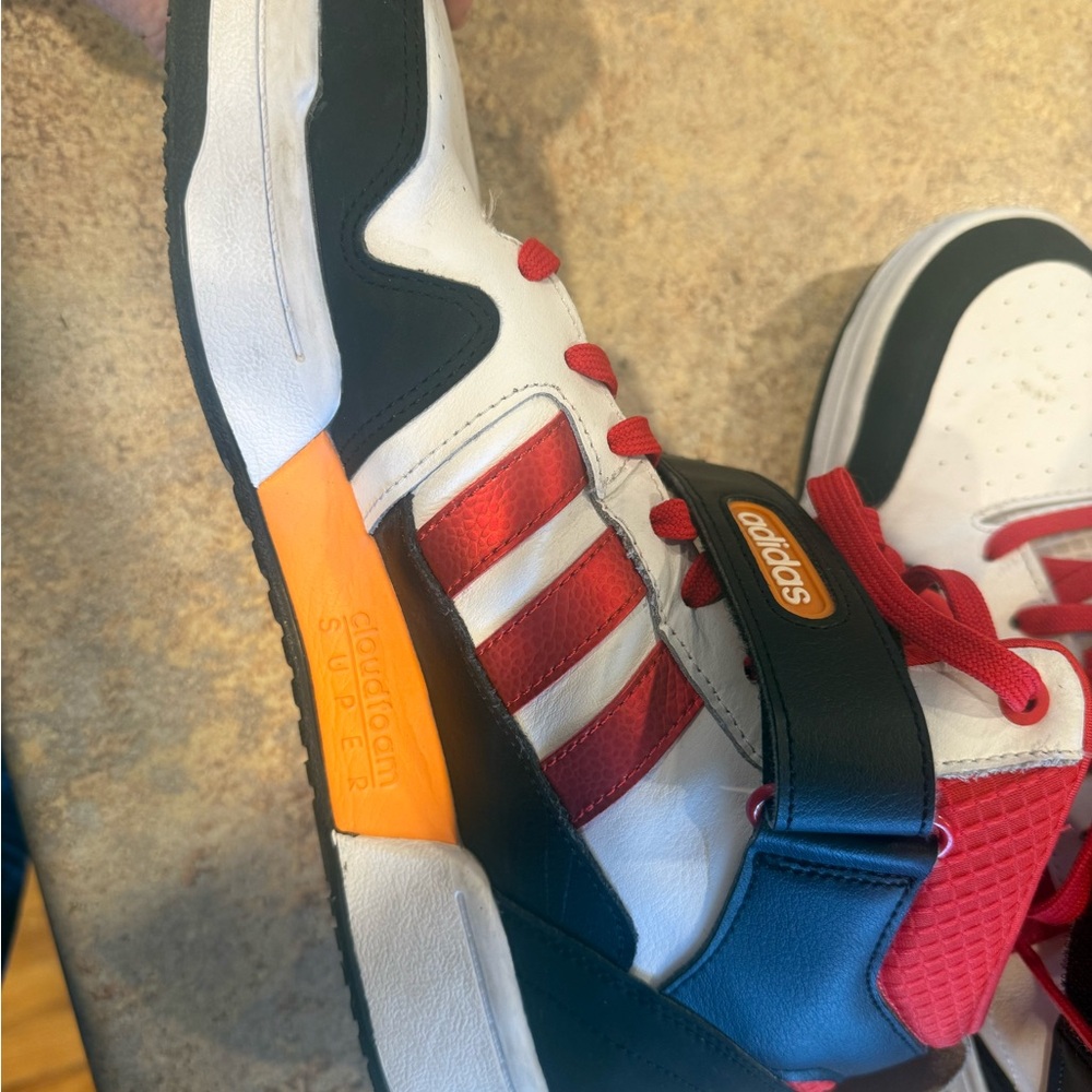 Adidas Men's High-Top Sneakers - Red, Black, White - Picture 5 of 16